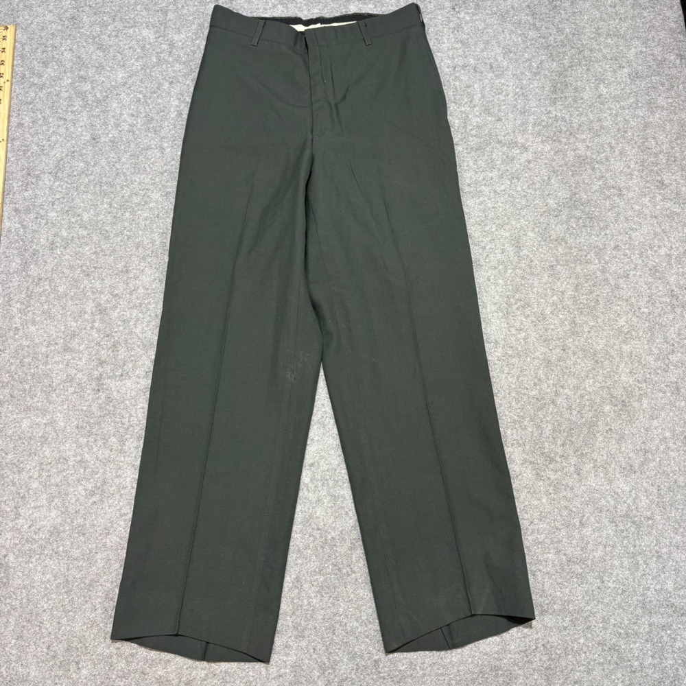 Vintage US Army Dress Trousers Men 31S Green Wool Serge AG-489 Class 6 Pants